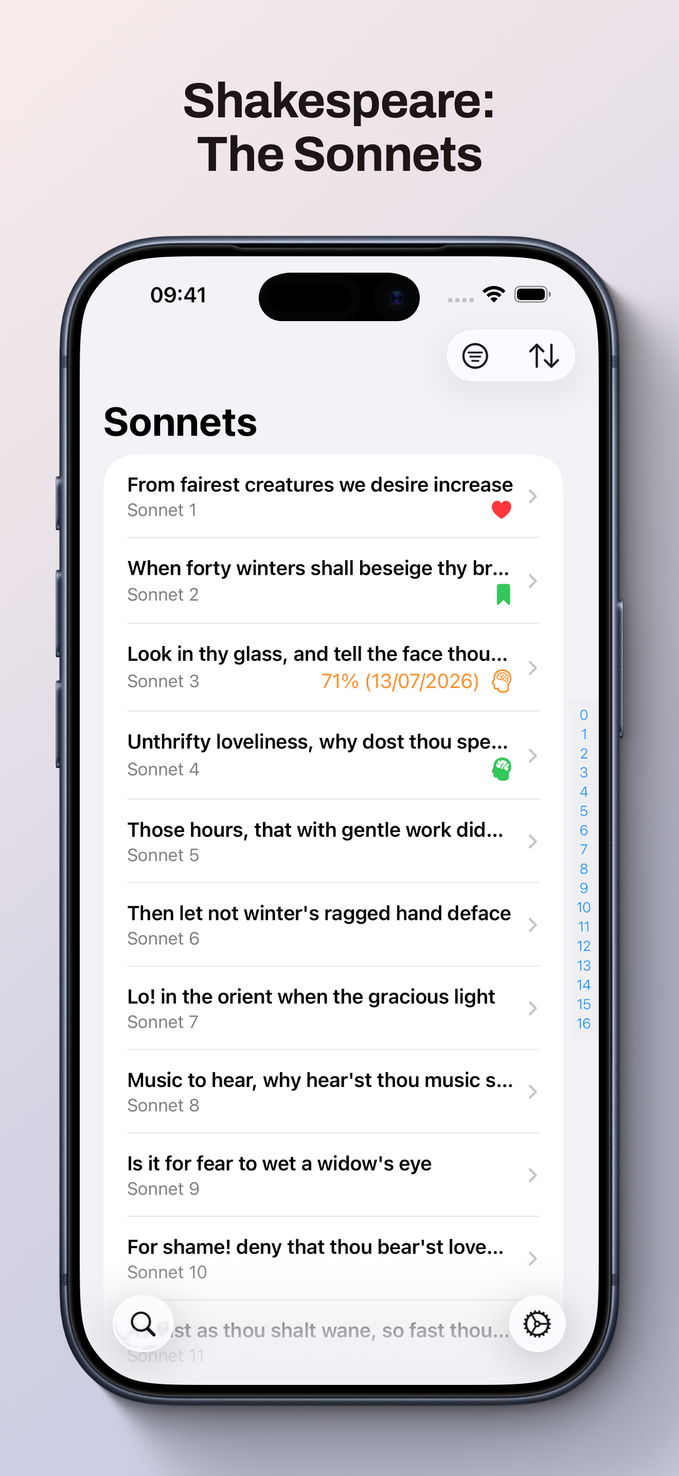 List Sonnets